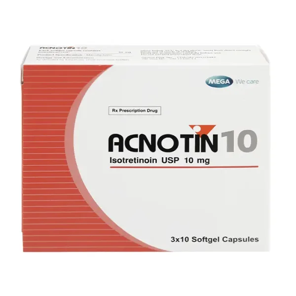 Acnotin 10mg Mega 3 vỉ x 10 viên