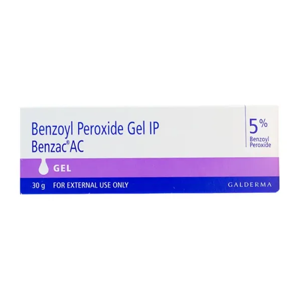 Benzoyl Peroxide Gel IP 5% Bezac AC Gel 30g