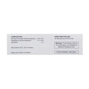 Hydrous Benzoyl Peroxide And Adapalene Gel Peroduo 15g