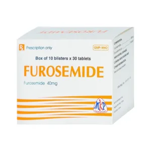 Thuốc Furosemide 40mg Mekophar - Điều trị phù, tăng huyết áp (300 viên)