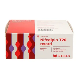 Thuốc Nifedipin T20 retard Stella - Điều trị tăng huyết áp, đau thắt ngực (100 viên)