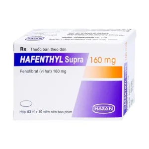Thuốc Hafenthyl Supra 160mg Hasan - Điều trị tăng triglycerid máu (30 viên)