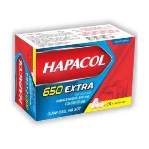 Thuốc Hapacol 650mg Extra DHG - Điều trị đau đầu, đau nửa đầu, đau họng (100 viên)